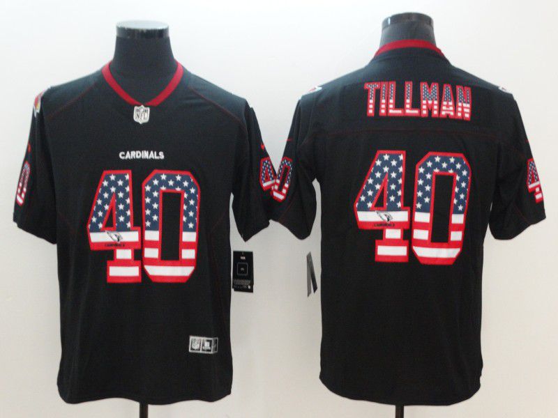 Men Arizona Cardinals #40 Tillman Nike USA Flag Fashion Black Color Rush Limited NFL Jerseys->arizona cardinals->NFL Jersey